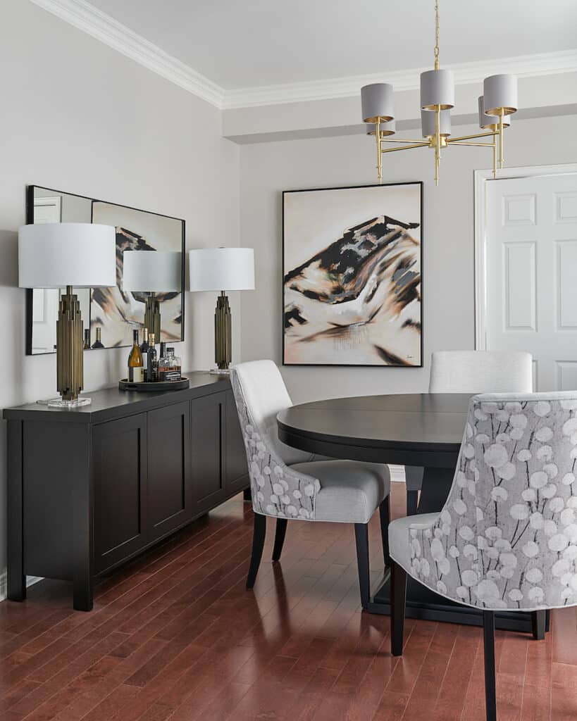 bm pale oak dining room