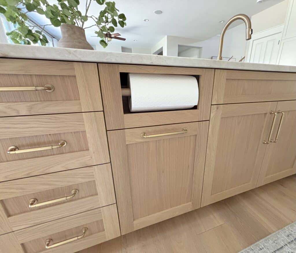 kitchen paper towel holder drawer kitchen renovation