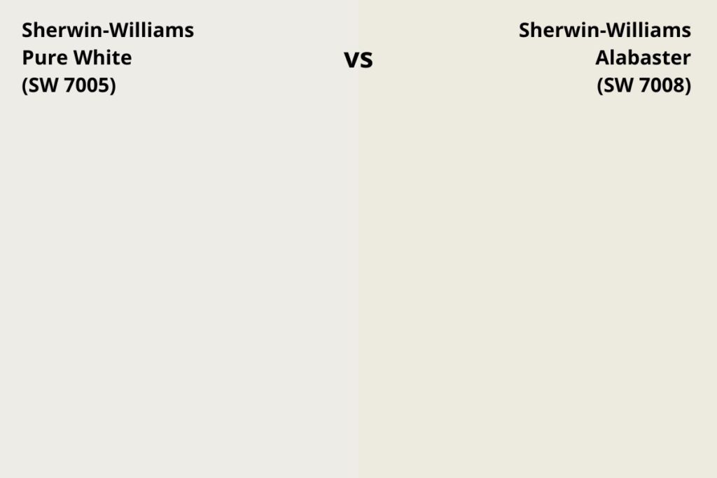 sw pure white versus sw alabaster