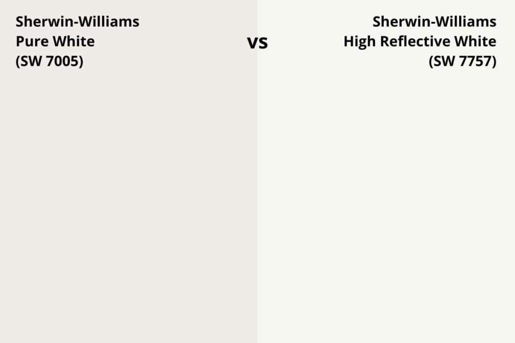 sw pure white versus sw high reflective white