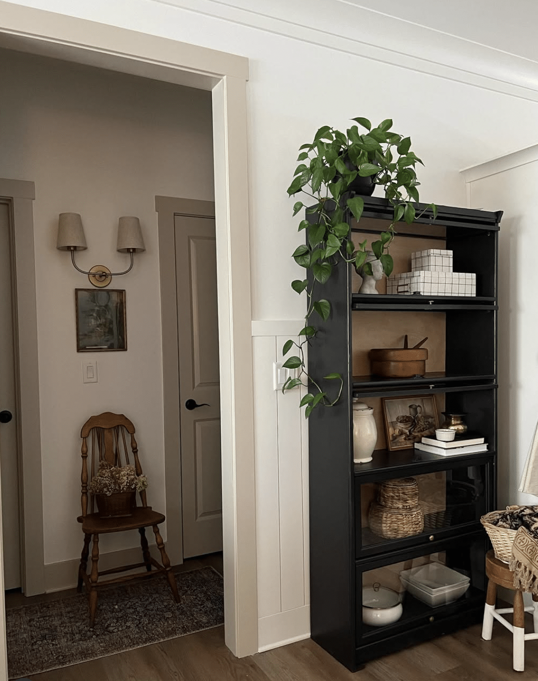 sw pure white with sw accessible beige trim