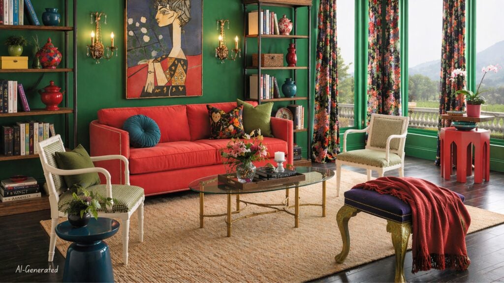 example of reduced visual clutter in home with too many colors and patterns