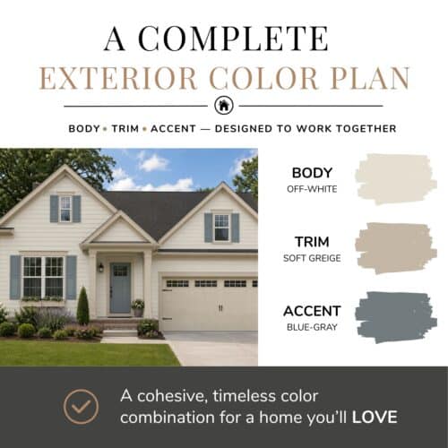 white and warm gray exterior color scheme