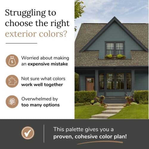 dark moody exterior paint color palette