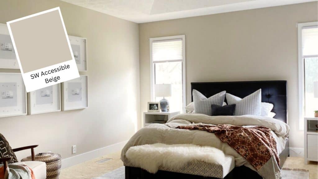 sherwin williams accessible beige bedroom
