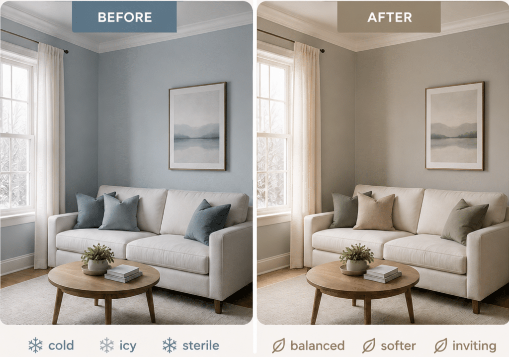 paint looks too blue