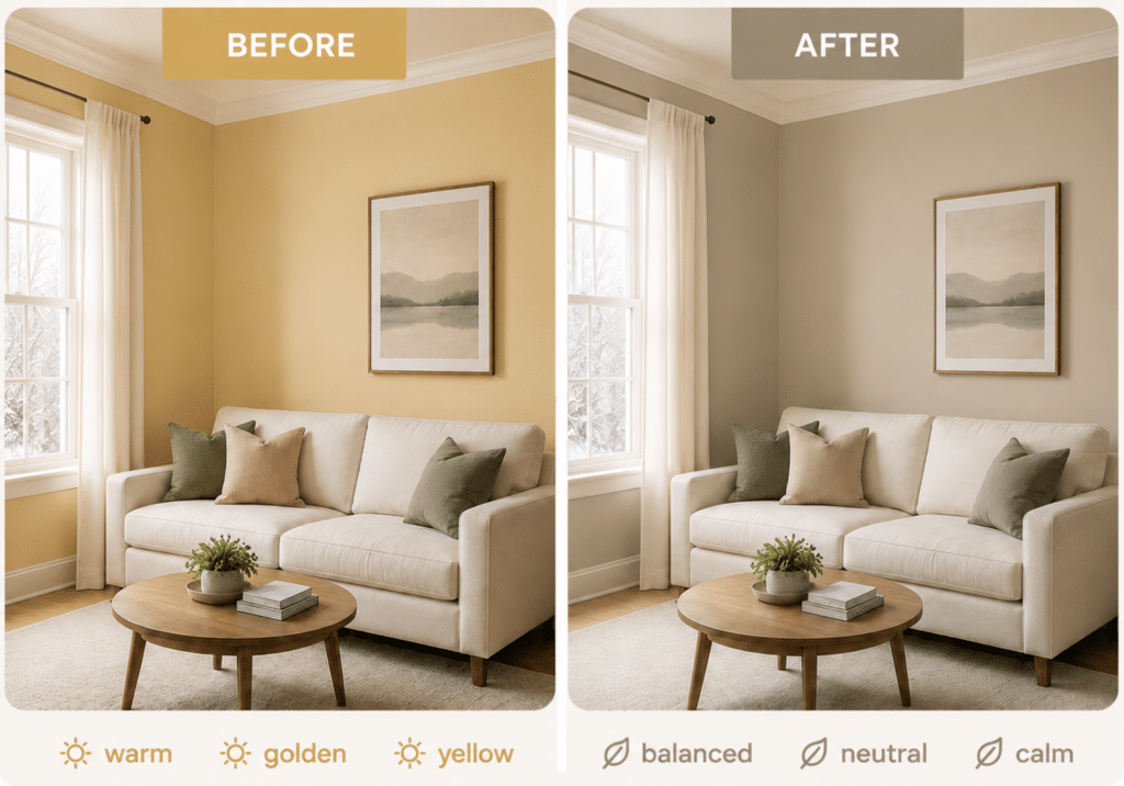 paint looks too yellow