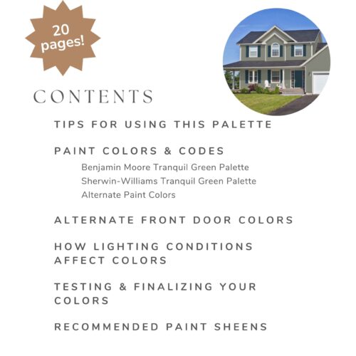 green exterior house colors