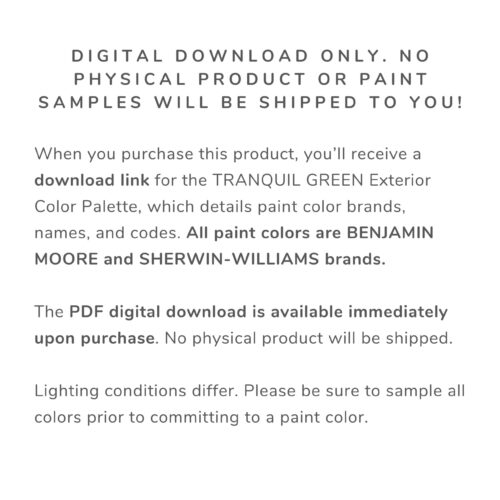 green exterior color palette