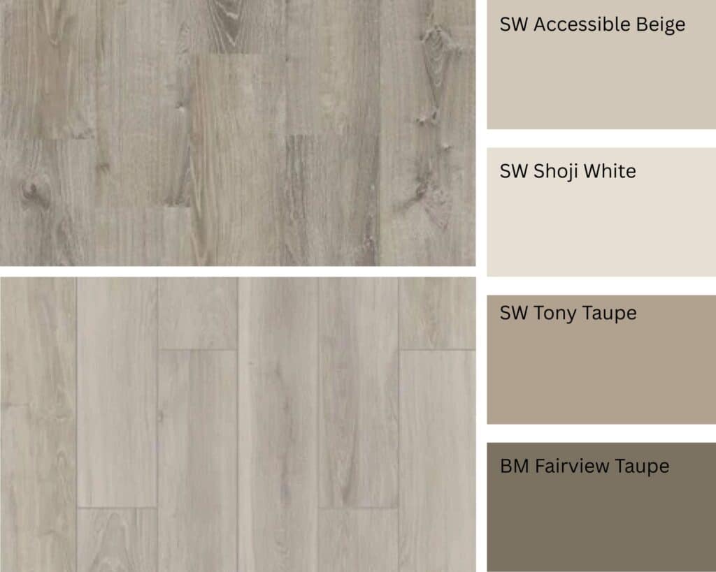 warm neutral wall colors that work with gray floors