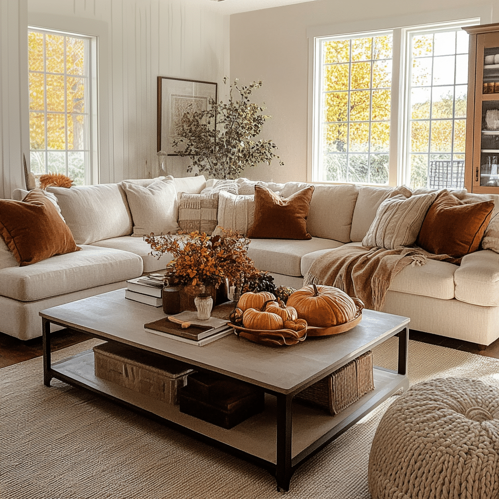 fall living room decor