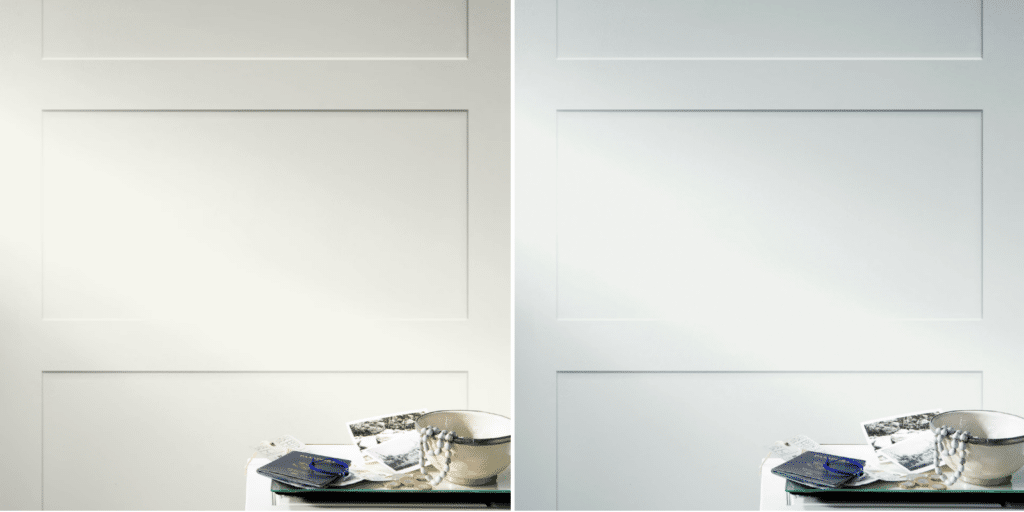 bm white dove in north facing rooms