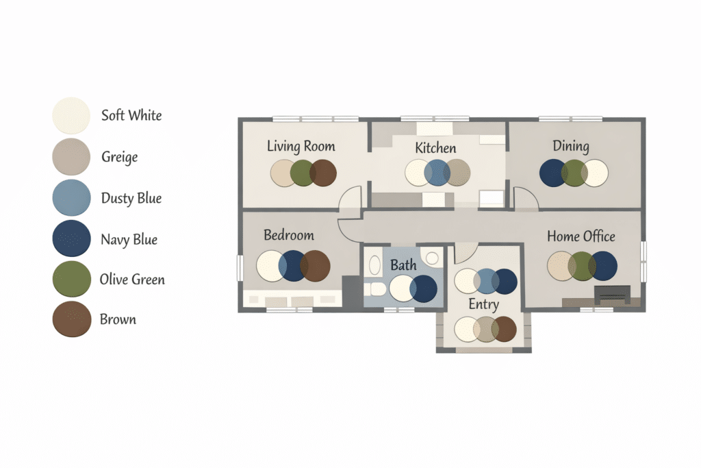 whole house color palette map